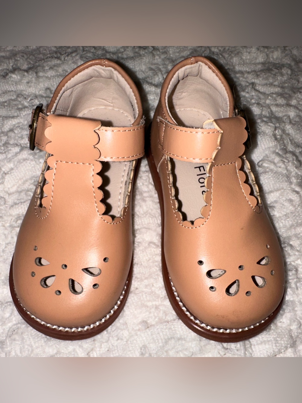 Kids Tan Mary Jane Shoes